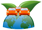 graphic of a sustainable vehicle fleet