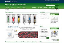 screenshot of the Alternative Fuels Data Center